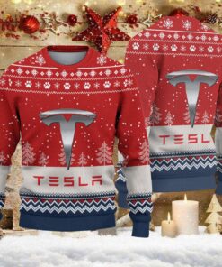 Pull de Noël moche Tesla – Ugly Christmas Sweater