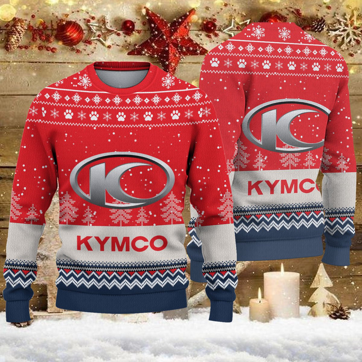Pull de Noël moche Kymco Motorcycles - Ugly Christmas Sweater