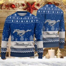 Pull de Noël moche Ford Mustang – Ugly Christmas Sweater