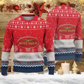 Pull de Noël moche Moto Guzzi – Ugly Christmas Sweater