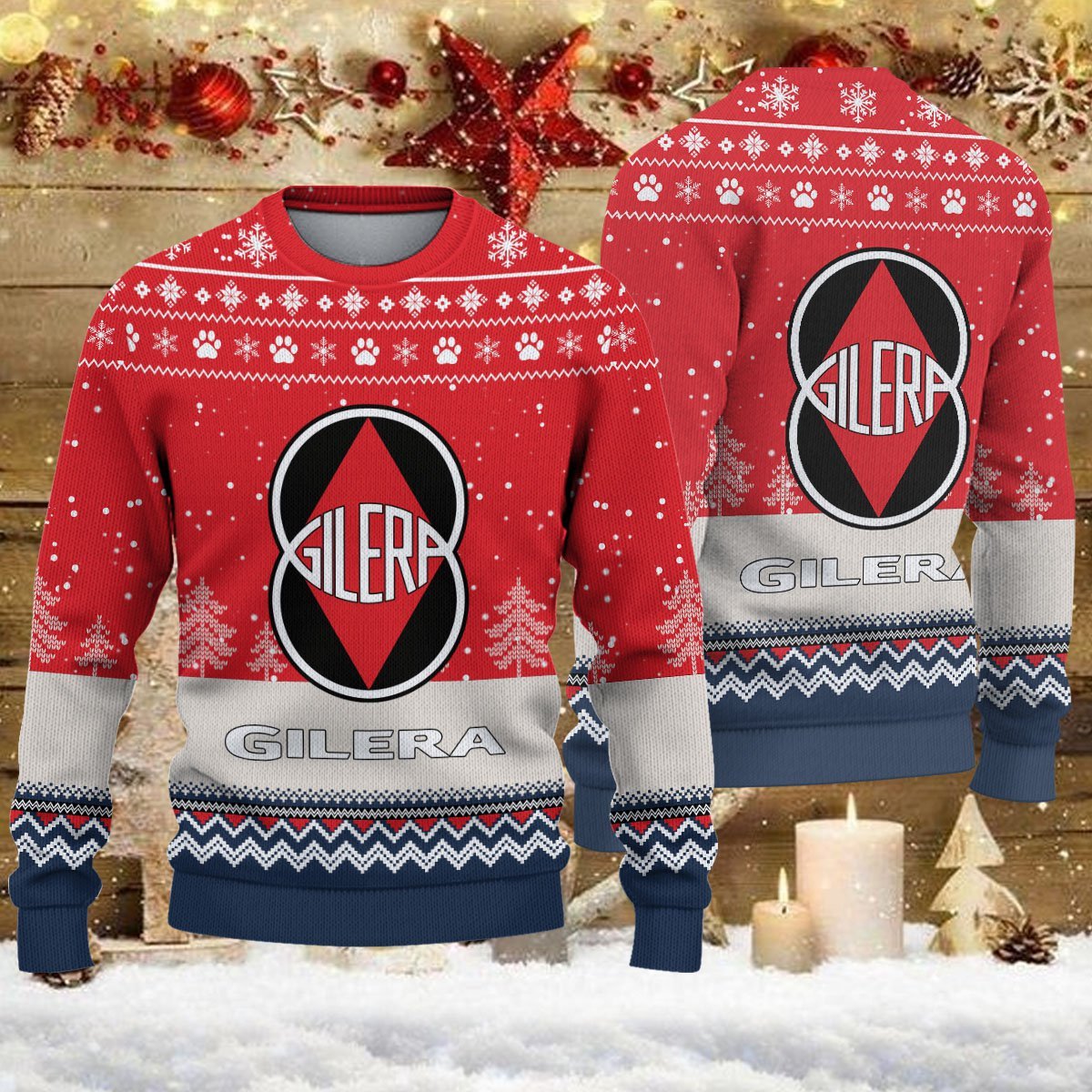 Pull de Noël moche Gilera Motorcycles - Ugly Christmas Sweater
