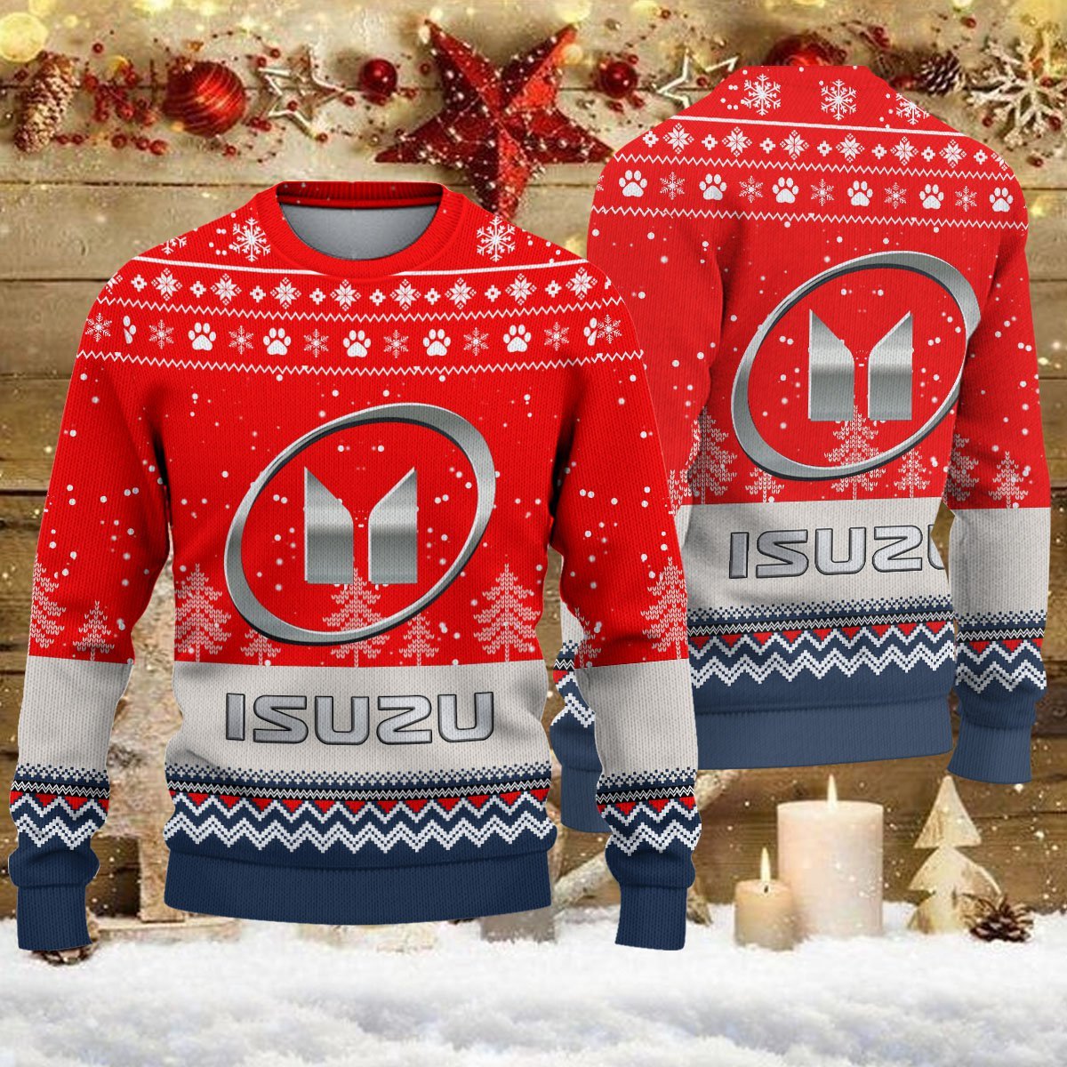Pull de Noël moche Isuzu – Ugly Christmas Sweater
