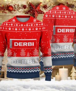 Pull de Noël moche Derbi Motorcycles - Ugly Christmas Sweater