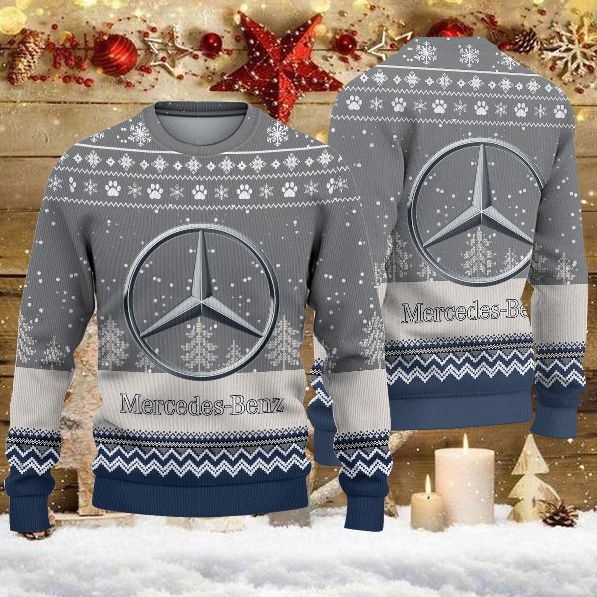 Pull de Noël moche Mercedes-Benz – Ugly Christmas Sweater