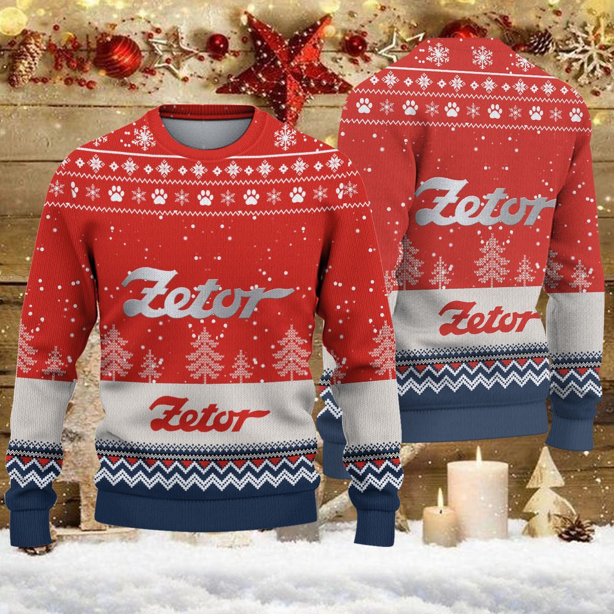Pull de Noël moche Zetor - Ugly Christmas Sweater
