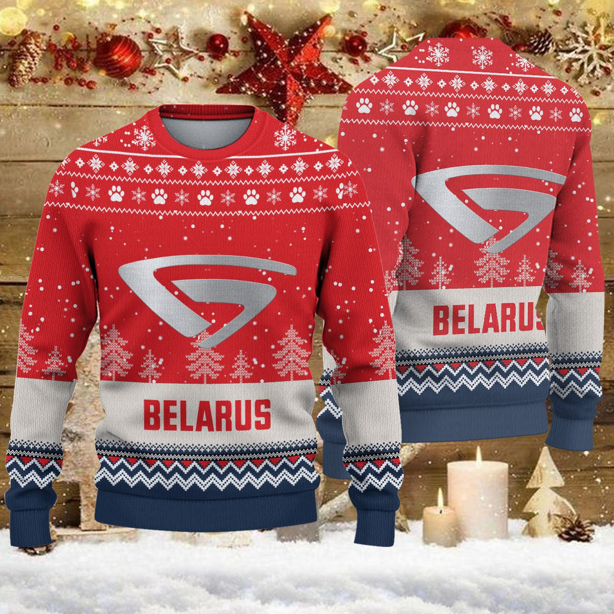 Pull de Noël moche Belarus - Ugly Christmas Sweater