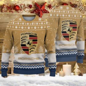 Pull de Noël moche Porsche – Ugly Christmas Sweater