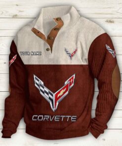 Sweat-shirt pour homme sans capuche Chevrolet Corvette