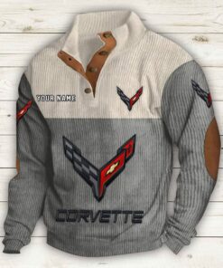 Sweat-shirt pour homme sans capuche Chevrolet Corvette