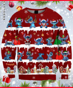 Pull de Noël moche Stitch - Lilo & Stitch Disney Ugly Christmas Sweater 1
