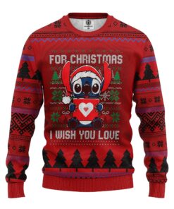 Pull de Noël moche Stitch - Lilo & Stitch Disney Ugly Christmas Sweater 2