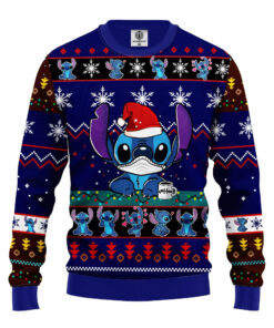 Pull de Noël moche Stitch - Lilo & Stitch Disney Ugly Christmas Sweater 4