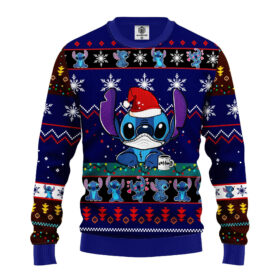 Pull de Noël moche Stitch – Lilo & Stitch Disney Ugly Christmas Sweater 4