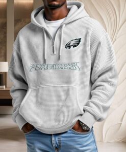 Sweat à capuche en maille gaufrée Philadelphia Eagles