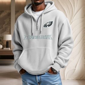 Sweat à capuche en maille gaufrée Philadelphia Eagles