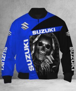 Blouson bomber Suzuki Blue