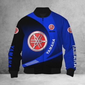 Blouson bomber Yamaha Blue