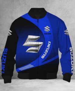 Blouson bomber Suzuki Blue