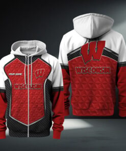 Hoodie zippé Wisconsin Badgers