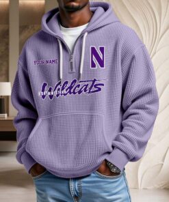 Sweat à capuche en maille gaufrée Northwestern Wildcats