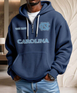 Sweat à capuche en maille gaufrée North Carolina Tar Heels