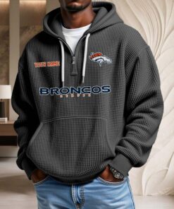 Sweat à capuche en maille gaufrée Denver Broncos