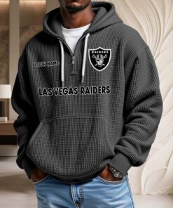 Sweat à capuche en maille gaufrée Las Vegas Raiders