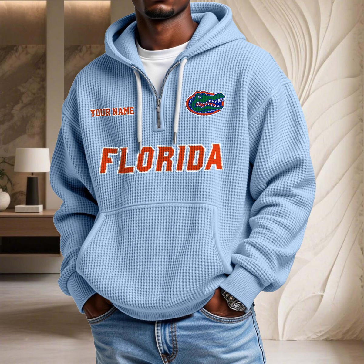 Sweat à capuche en maille gaufrée Florida Gators – Image 7