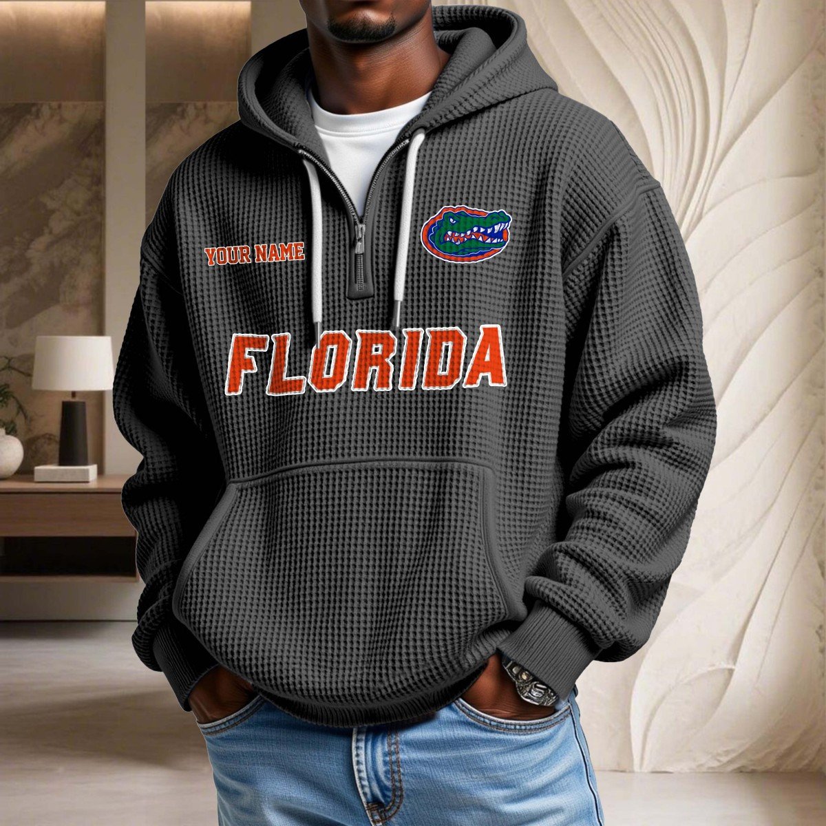 Sweat à capuche en maille gaufrée Florida Gators – Image 2