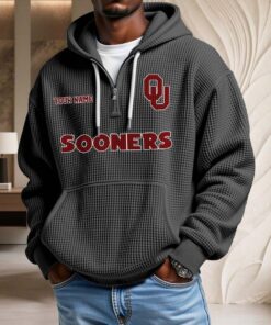Sweat à capuche en maille gaufrée Oklahoma Sooners