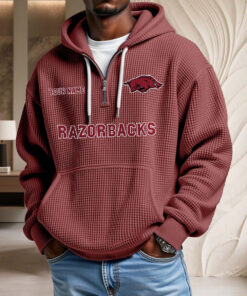 Sweat à capuche en maille gaufrée Arkansas Razorbacks