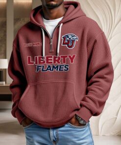 Sweat à capuche en maille gaufrée Liberty Flames