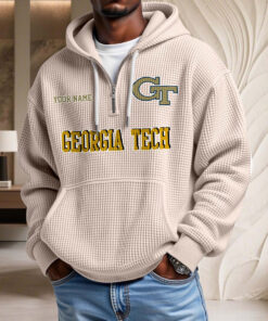 Sweat à capuche en maille gaufrée Georgia Tech Yellow Jackets