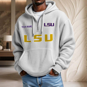 Sweat à capuche en maille gaufrée Lsu Tigers