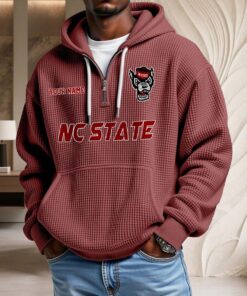 Sweat à capuche en maille gaufrée North Carolina State Wolfpack
