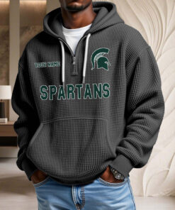 Sweat à capuche en maille gaufrée Michigan State Spartans