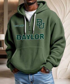 Sweat à capuche en maille gaufrée Baylor Bears