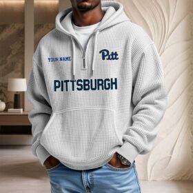 Sweat à capuche en maille gaufrée Pittsburgh Panthers