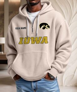 Sweat à capuche en maille gaufrée Iowa Hawkeyes