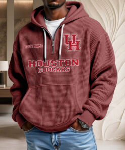 Sweat à capuche en maille gaufrée Houston Cougars