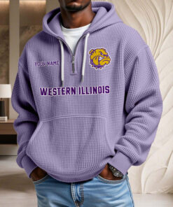 Sweat à capuche en maille gaufrée Western Illinois Leathernecks