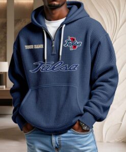 Sweat à capuche en maille gaufrée Tulsa Golden Hurricane