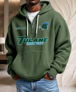 Sweat à capuche en maille gaufrée Tulane Green Wave