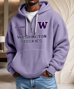 Sweat à capuche en maille gaufrée Washington Huskies