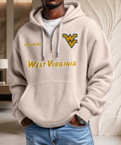 Sweat à capuche en maille gaufrée West Virginia Mountaineers