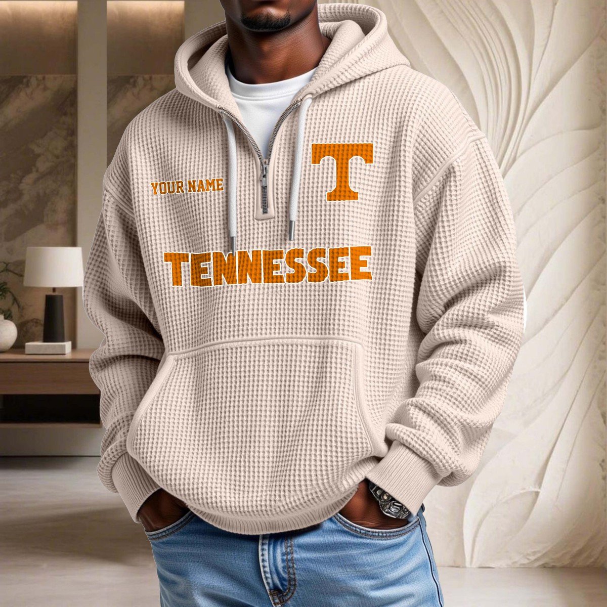 Sweat à capuche en maille gaufrée Tennessee Volunteers – Image 5
