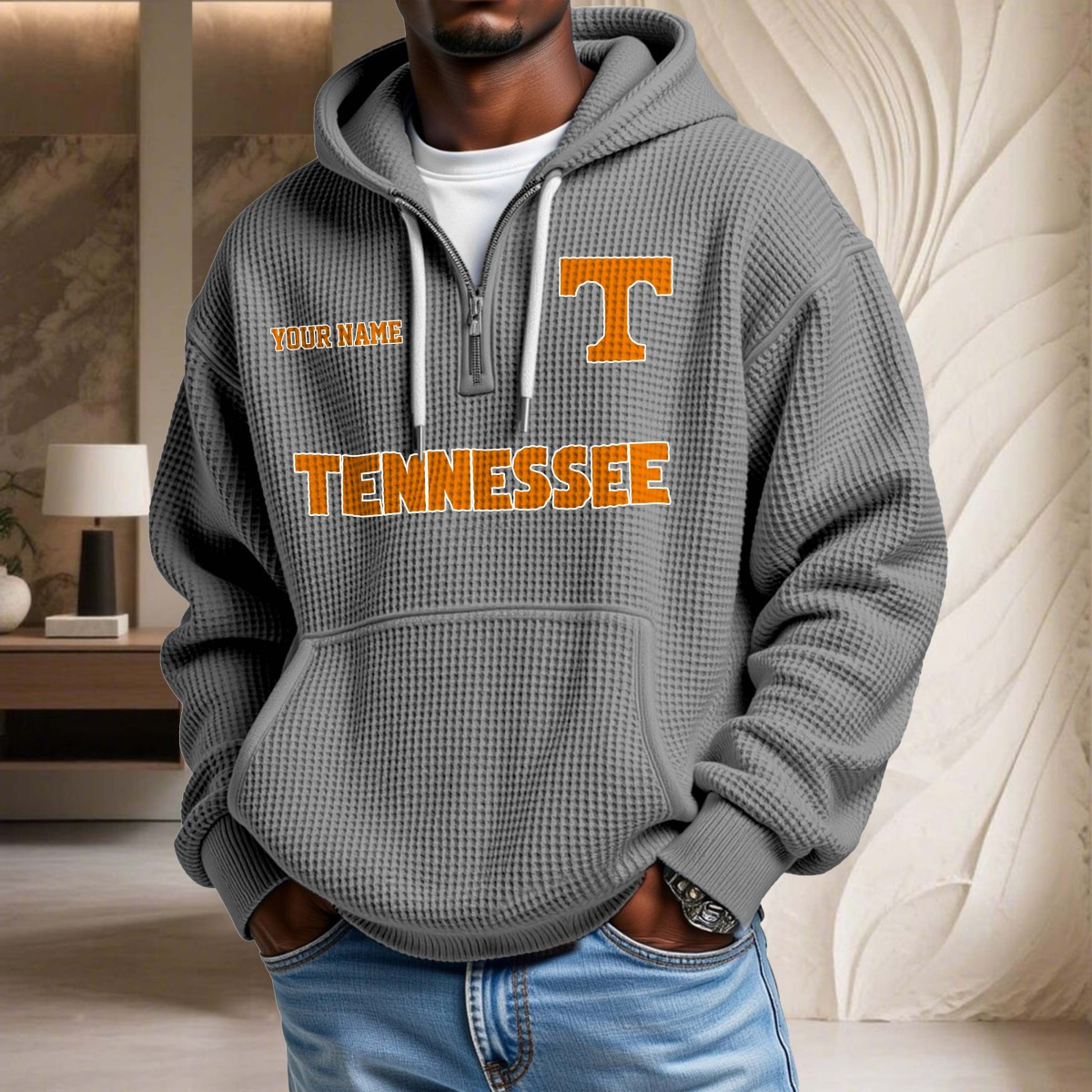 Sweat à capuche en maille gaufrée Tennessee Volunteers – Image 6