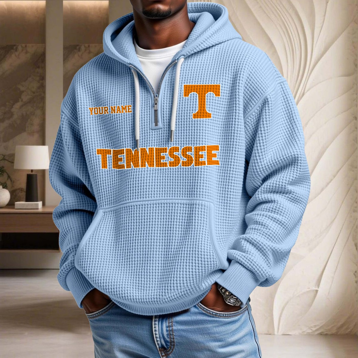 Sweat à capuche en maille gaufrée Tennessee Volunteers – Image 7