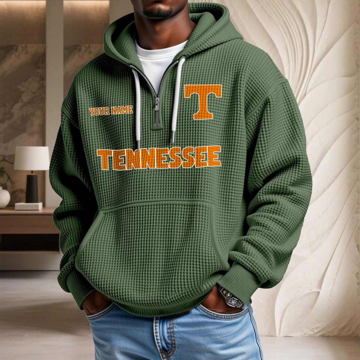 Sweat à capuche en maille gaufrée Tennessee Volunteers – Image 9