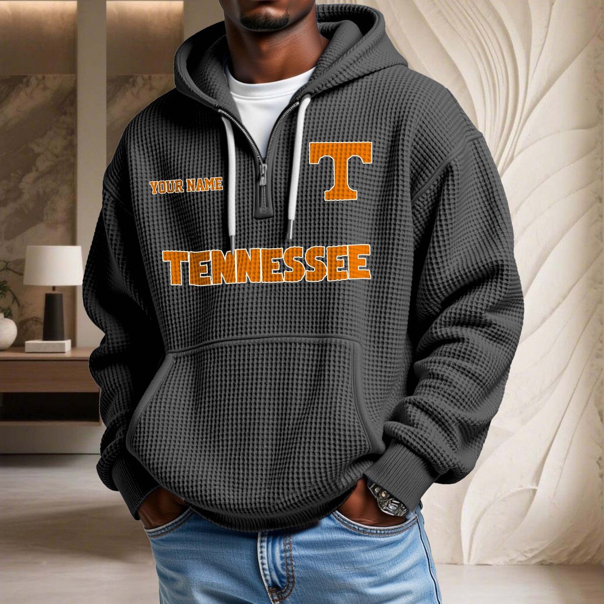 Sweat à capuche en maille gaufrée Tennessee Volunteers – Image 2